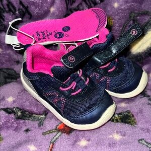 Stride Rite Kids' Navy and Pink Shoes 360